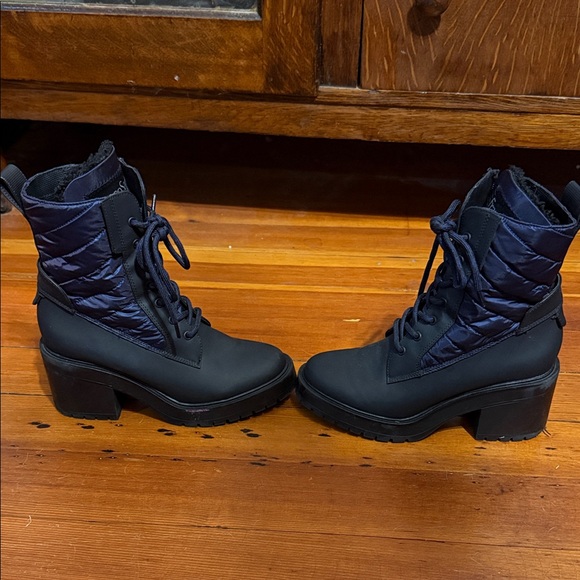 Franco Sarto Shoes - Franco Sarto Black and Navy Lace-Up Boots